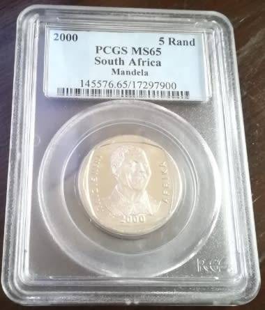 **2000 MANDELA SMILEY MS65 PCGS GRADED COIN**NICE GRADE**