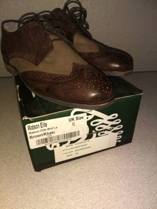 Brand new Watson Elite Leather and Canvas Mens Shoes REDUCED PRICE