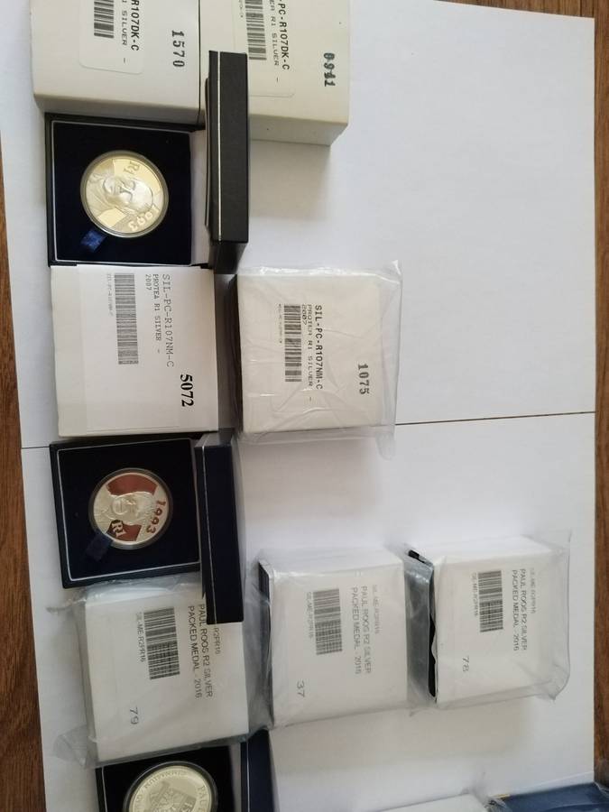 Joblot Silver Coins 2017 Kruggerands and Paul Roos 1oz