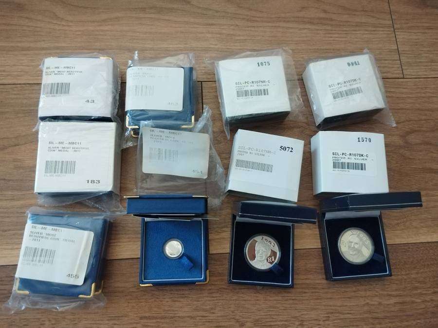Joblot Silver Coins most beautiful Natura meerkat, de Klerk, Mandela