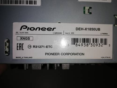 PIONEER DEH-X1850UB