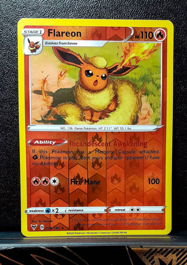 Pokemon Card - Flareon 026/185 - Reverse Holo Rare