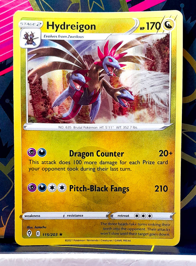 Pokemon Cards - Hydreigon 115/203 - Holofoil Rare - Evolving Skies