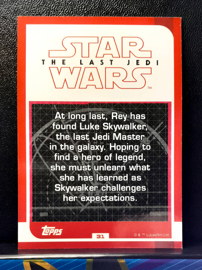 Topps Journey to Star Wars: The Last Jedi - Rey 31  (NM) 2017