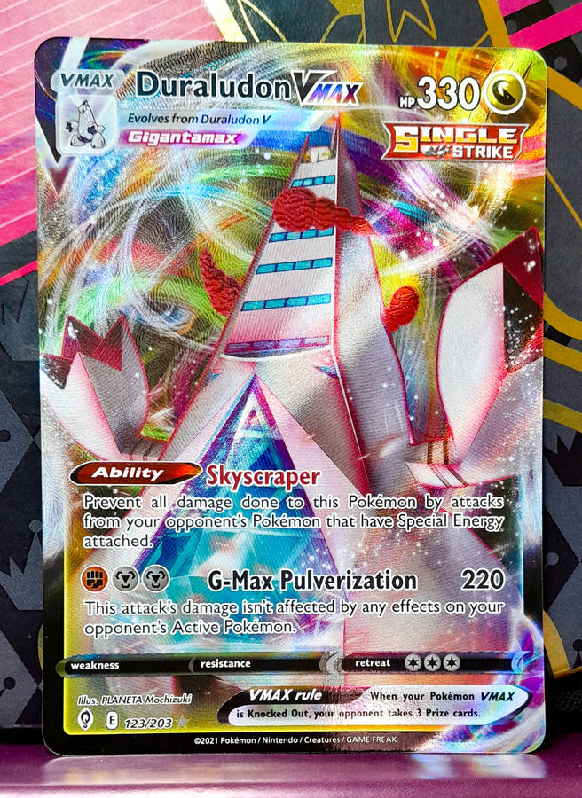 Pokemon Cards - Duraladon Vmax 123/203 - Evolving Skies (NM)