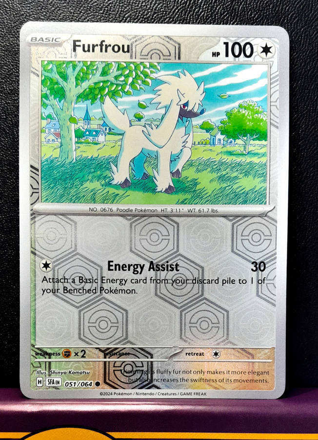 Pokemon Cards - Furfrou 051/064 - Reverse Holofoil  - Shrouded Fable (NM)