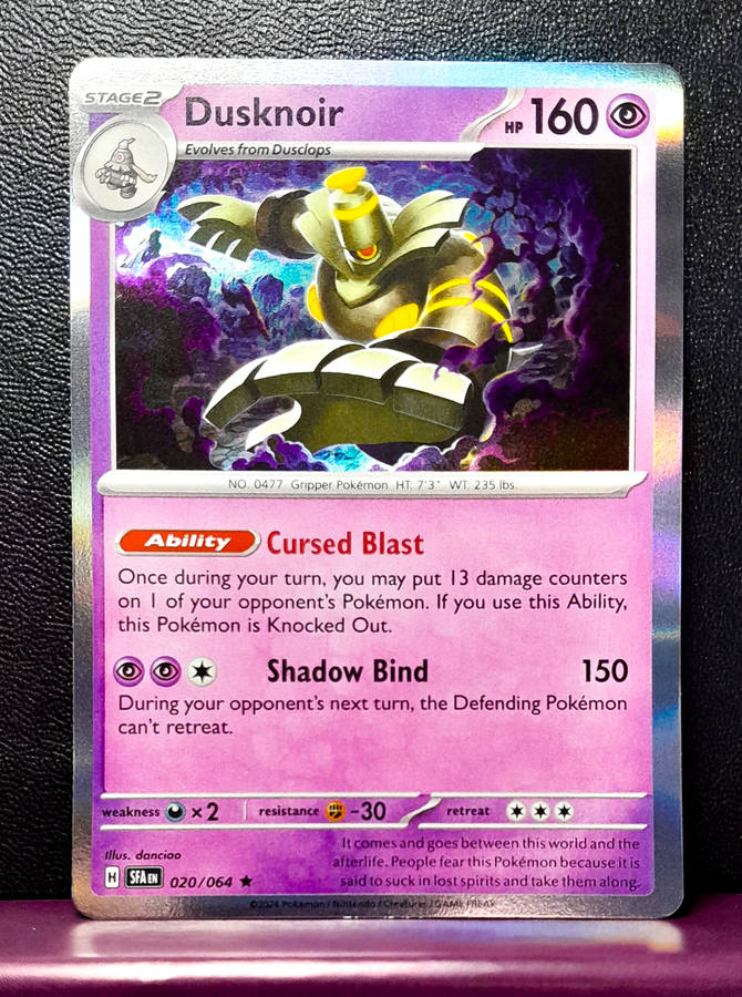 Pokemon Cards - Dusknoir 020/064 - Holofoil Rare  - Shrouded Fable (NM)