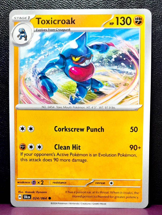Pokemon Cards - Toxicroak 024/064  - Shrouded Fable (NM)
