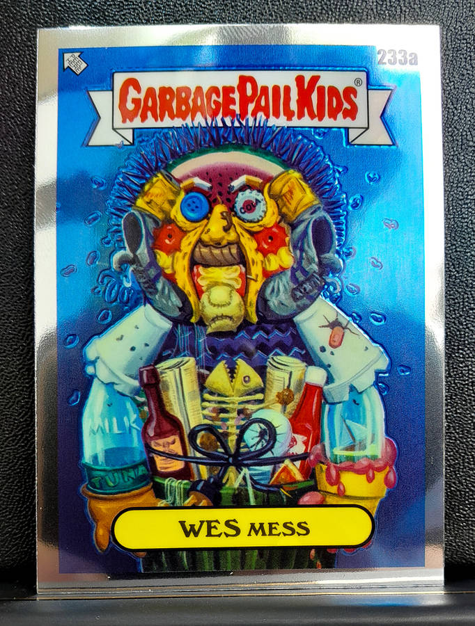 Topps Trading Card - Garbage Pail Kids - Wes Mess 233a - Chrome Foil - 2023 (NM)