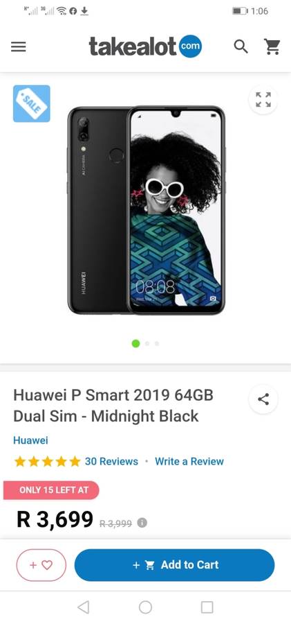 ***LATE ENTRY***BRAND NEW HUAWEI P SMART DUEL SIM, 64GB, 3GB RAM***R99 FREIGHT**