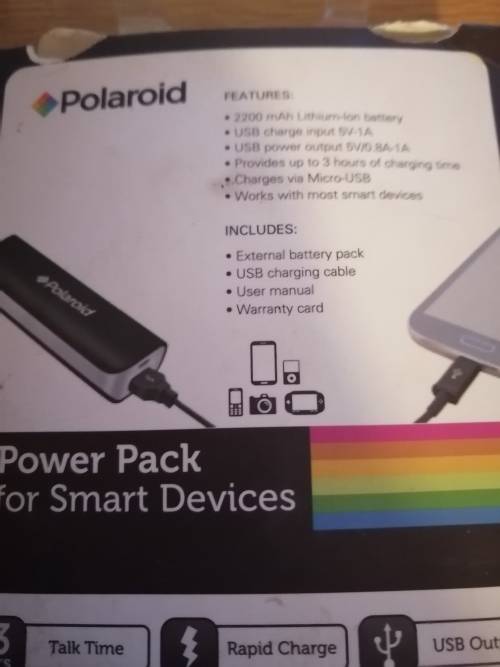 ***LATE ENTRY**LOT OF 5 X POLAROID 2200MaH LITHIUM BATTERY POWER PACK***3HRS TALK TIME, RAPID CHARGE