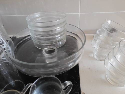 **LATE ENTRY**BULK LOT OF GLASS WARE, BEER GLASSES, DESSERT GLASS SET, TOT GLASSES, JUICE SET,MILK**