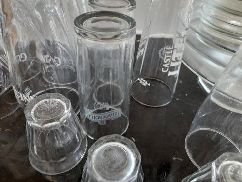 **LATE ENTRY**BULK LOT OF GLASS WARE, BEER GLASSES, DESSERT GLASS SET, TOT GLASSES, JUICE SET,MILK**