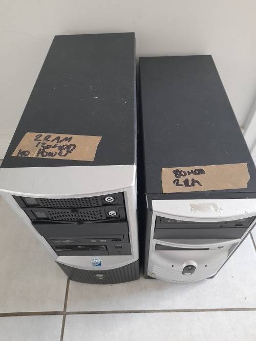 **COMBO DEAL**2 X PC BOXES,COMPLETE WITH HARD DRIVES AND RAM**REPAIRS OR SPARES*