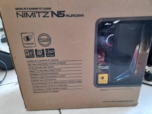 *MONTH END DEAL**Brand New Armaggeddon Nimitz N5 Aurora Micro-ATX Gaming Case (No Fans) - Black**