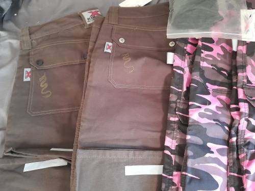 **STORE CLEARANCE*LOT OF BRAND NEW KULCHA PINK CAMO PANTS, CARGO PANTS, REFLECTIVE VESTS, ETC***