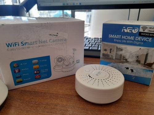 **SPRING SPECIAL**COMBO DEAL**WIFI SMART CAMERA AND WIFI SMART SMOKE DETECTOR**SEE FROM YOUR PHONE**