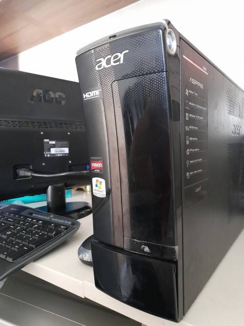 *NEW YEARS DEAL*ACER AMD X3450 PC WITH FREE AOC SCREEN,NEW WIRELESS KEYBOARD AND MOUSE,WFI STICK ETC
