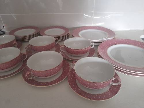 **POSSIBLE HIGH VALUE CHINA*BEAUTIFULL 30PC CONWAY RIDGEWAY DINNER SET,GOLD PATED RIM?*