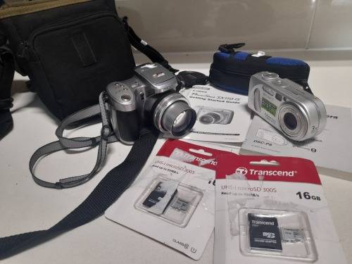 *MAY MADNESS DEALS*LOT OF 2 CAMERAS**KODAK WITH BAG*SONY WITH BAY+2 FREE NEW 16GB MEMORY CARDS**