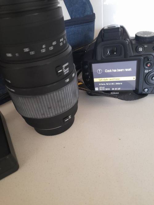*WOW*LIKE NEW NIKON D3100 DSLR CAMERA WITH LENSE+SIGMA 70-300MM, BAG WITH CHARGER*OVER R10 000**