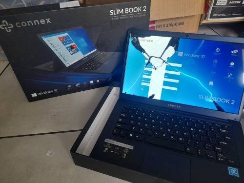 *HUGE SALE* CONNEX SLIMBOOK 2 LAPTOP*SCREEN CRACKED BUT STILL TURNS ON*IN BOX*