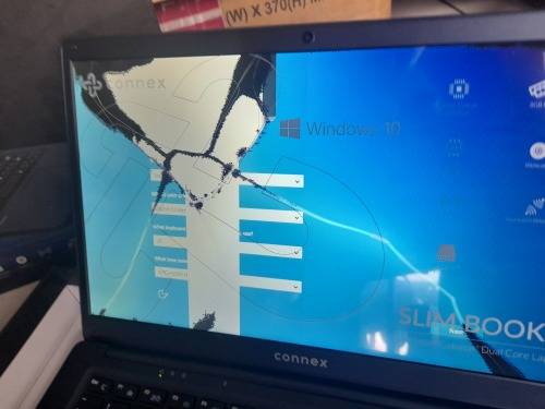 *HUGE SALE* CONNEX SLIMBOOK 2 LAPTOP*SCREEN CRACKED BUT STILL TURNS ON*IN BOX*