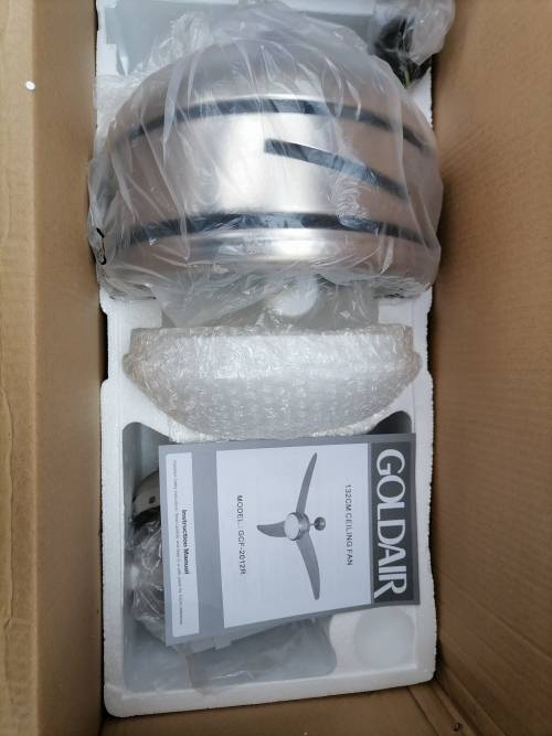 *HERITAGE DEAL*BRAND NEW GOLD AIR CEILING FAN WITH REMOTE AND LIGHT IN BOX*R1800 IN STORE**