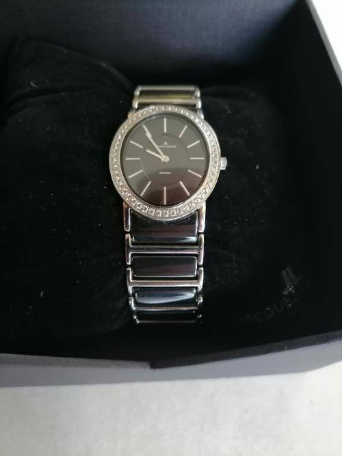 **BLACK FRIDAY*FREE FREIGHT*BRAND NEW JACQUES LEMANS CERAMIC YORK 1-1819 BLACK WATCH**R9000 IN STORE