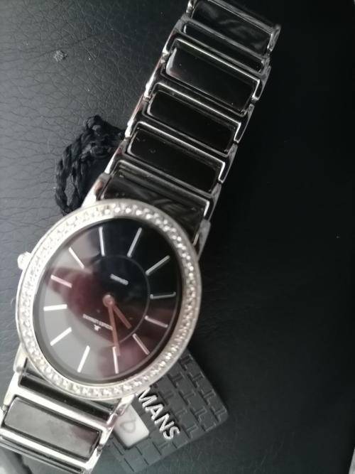 **BLACK FRIDAY*FREE FREIGHT*BRAND NEW JACQUES LEMANS CERAMIC YORK 1-1819 BLACK WATCH**R9000 IN STORE