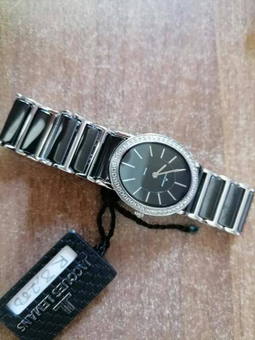**BLACK FRIDAY*FREE FREIGHT*BRAND NEW JACQUES LEMANS CERAMIC YORK 1-1819 BLACK WATCH**R9000 IN STORE