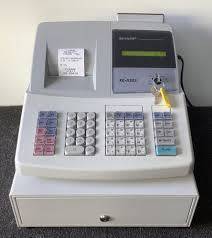 *LIQUIDATION ITEM*WORKING SHARK XE-A203 THERMAL ELECTRONIC CASH REGISTER WITH CASH TILL*