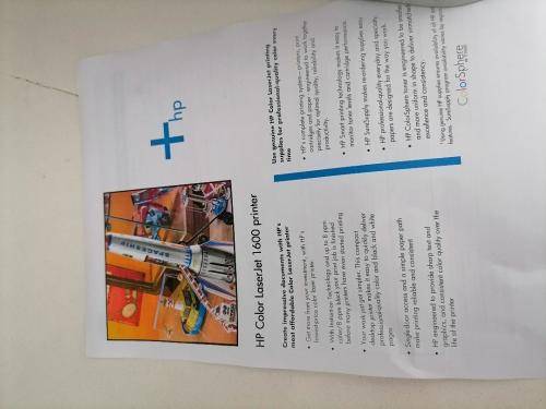 **LIQUIDATION ITEM*HP 1600 COLOR LAZERJET PRINTER WITH TONERS*PRINTS EXCELLENT QUALITY*