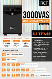 *WOW R30 FREIGHT*LOADSHEDDING SORTED*ONLY ONE*BRAND NEW RCT 3000VAS UPS*OVER R5000 ON BOB SHOP**