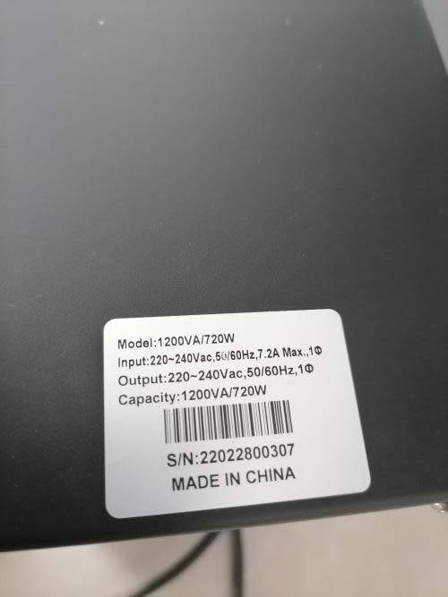 **WOW R30 FREIGHT*TALKS OF STAGE 8 LOADSHEDDING!**BLUE CARBON 1200VA 720W UPS