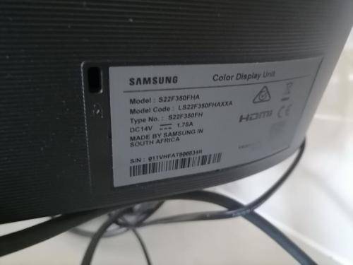 *FLASH FRIDAY DEALS*R30 FREIGHT*SAMSUNG S22F350 22` FHD SCREEN*WORKING/SCREEN FUZZY**