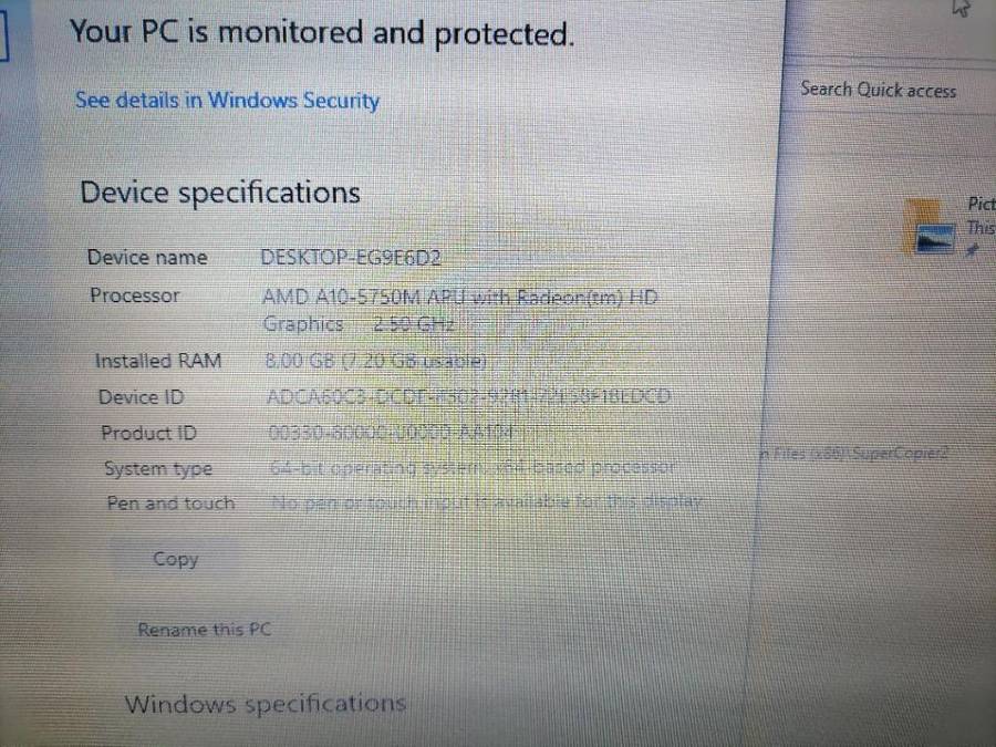 **TOP SPEC LAPTOP**HP PROBOOK 655 AMD 10 5TH GEN, 8GB RAM,640GB HDD*BATTERY 100%**