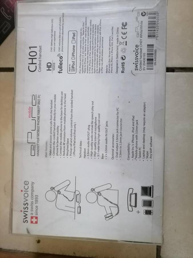 2 X NEW swissvoice epure mobile corded handset