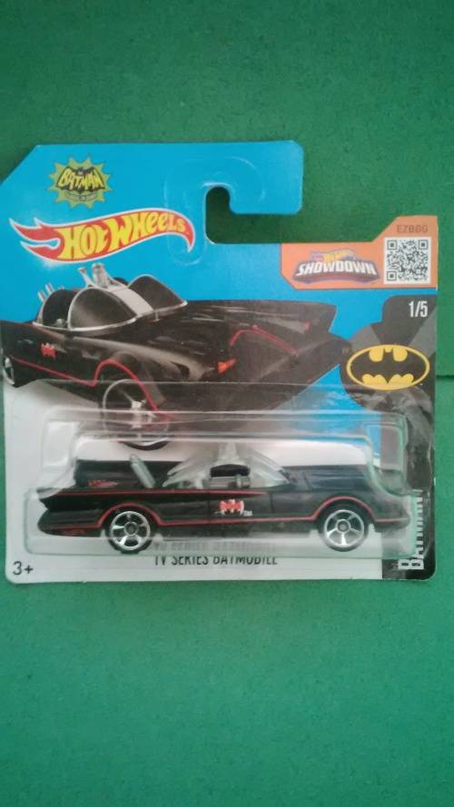 Hotwheels Batmobile Mint on Card ,Classic TV Series ,Hotwheels Showdown