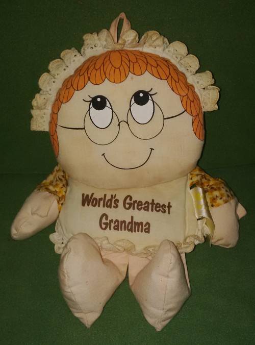 Wilbur And Friends Beaded Soft Toy Doll `World`s Greatest Grandma`