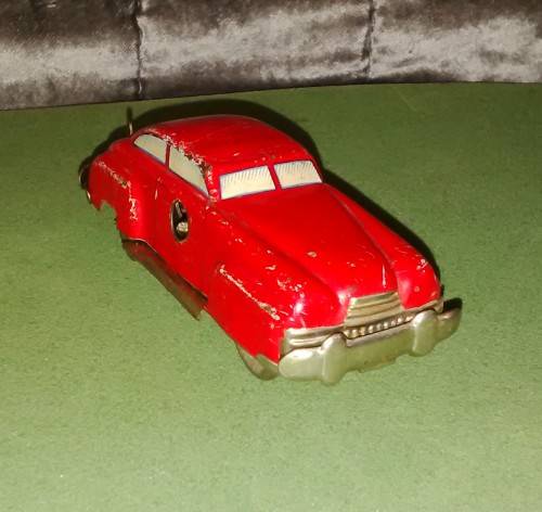 Rare Tin Wind-Up Car, U.S.-Zone Germany, Forward and Reverse Bumper Car