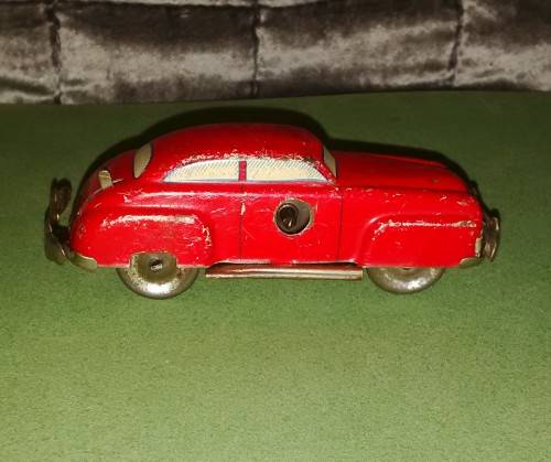 Rare Tin Wind-Up Car, U.S.-Zone Germany, Forward and Reverse Bumper Car