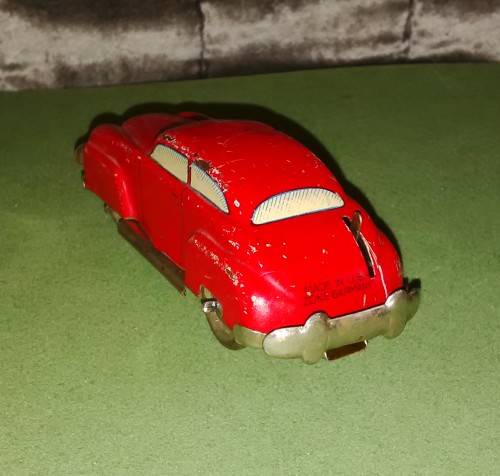 Rare Tin Wind-Up Car, U.S.-Zone Germany, Forward and Reverse Bumper Car