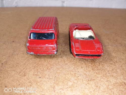 Vintage Corgi Ferrari 308 GTS and U.S Van Die-Cast Models Made In GT.Britain