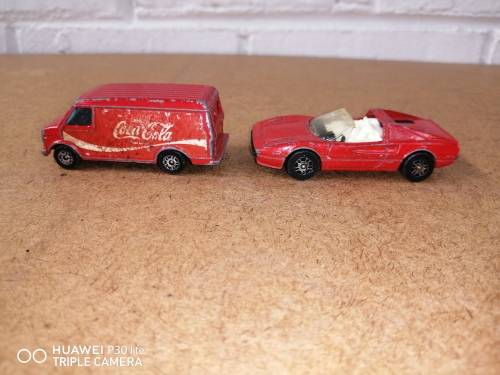 Vintage Corgi Ferrari 308 GTS and U.S Van Die-Cast Models Made In GT.Britain