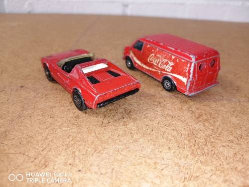 Vintage Corgi Ferrari 308 GTS and U.S Van Die-Cast Models Made In GT.Britain