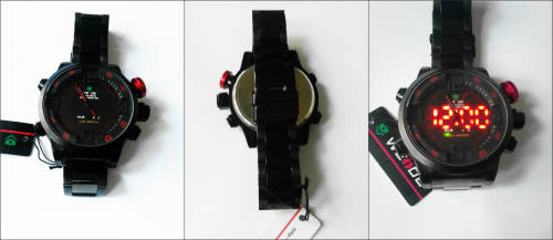 Men's MILITARY Weide watch Analog+Digital display