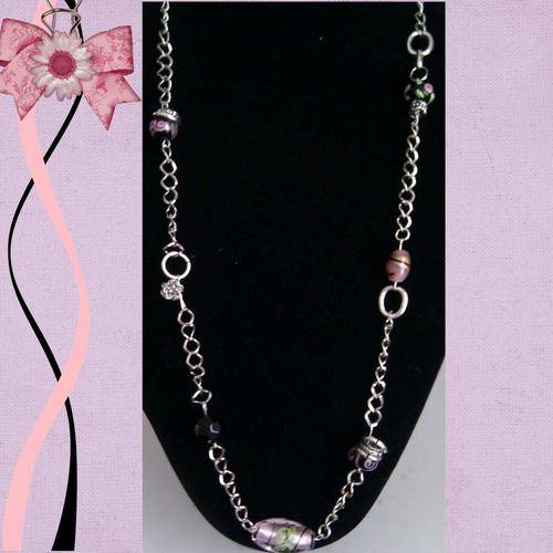 Pink & Black Necklace