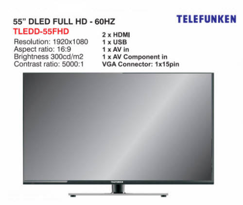 Telefunken TLEDDS-55FHD 55" LED TV