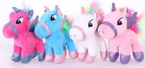 Gorgeous 20cm Stuffed Unicorns | Pink, Blue or White
